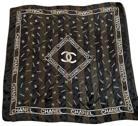 chanel head wrap|chanel scarf black and white.